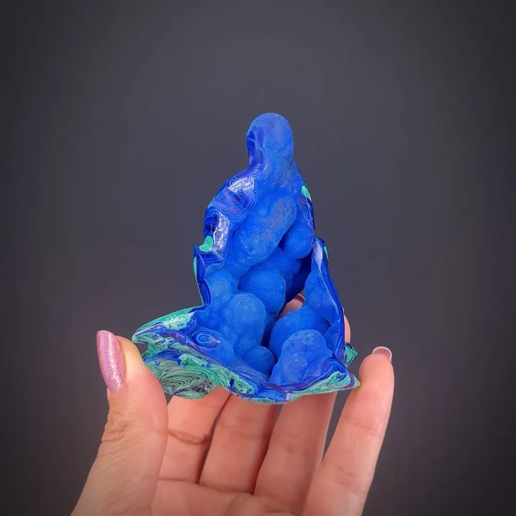 Azurite pocket with Malachite (late 1800s) image