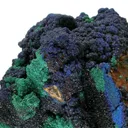 Azurite Replacing Fluorite, With Malachite - image 3