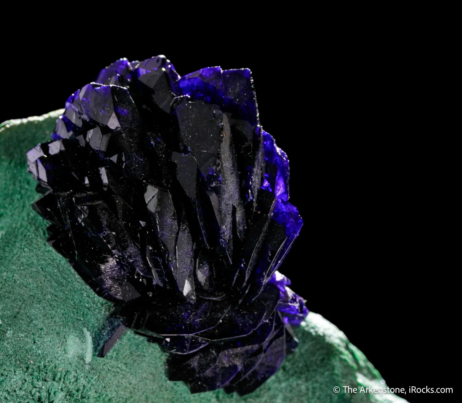 Azurite "rose" on Malachite - image 5