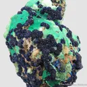 Azurite rosettes on Malachite - image 5