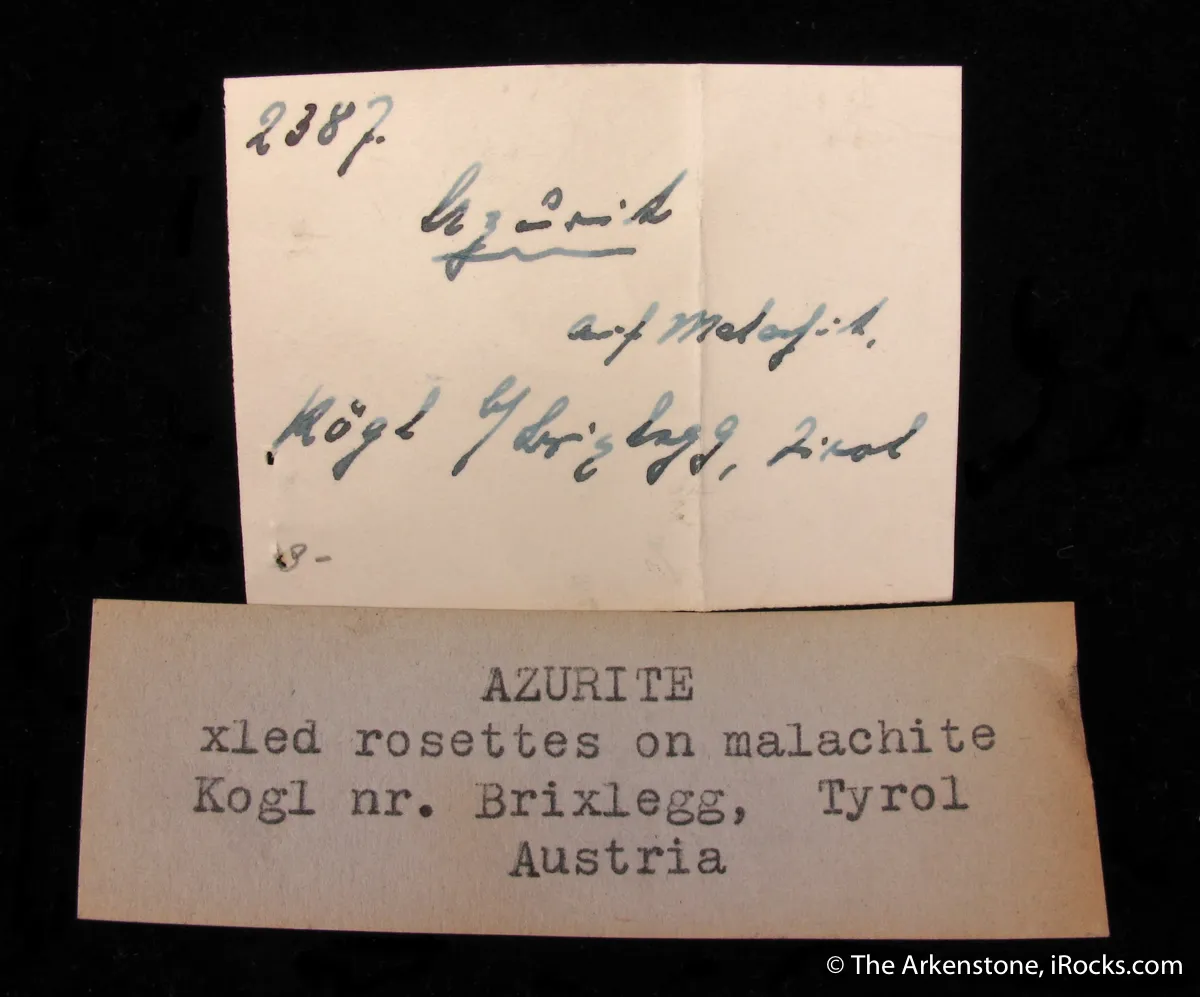 Azurite rosettes on Malachite - image 6