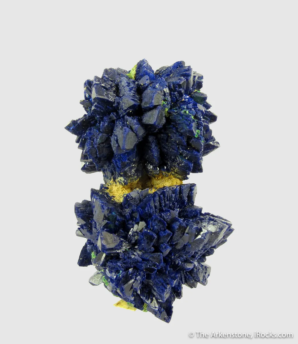 Azurite rosettes with Malachite - image 2