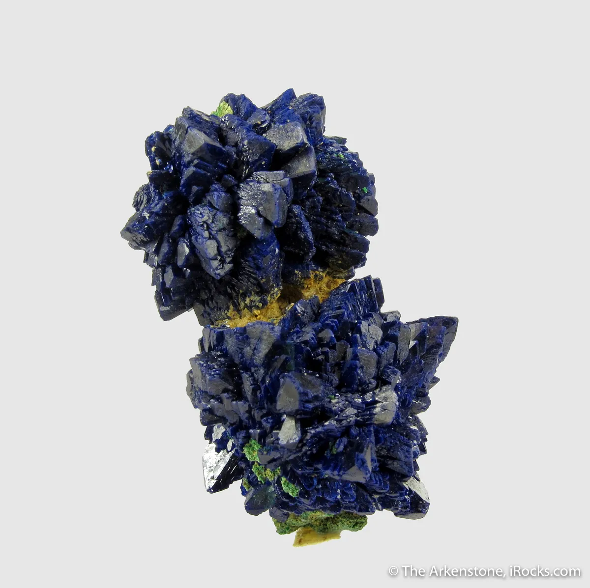 Azurite rosettes with Malachite - image 5