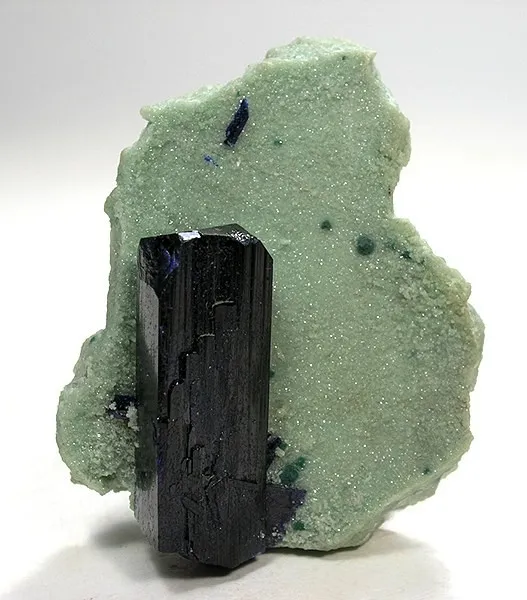 Azurite, Smithsonite (Var: Cuprian Smithsonite) image