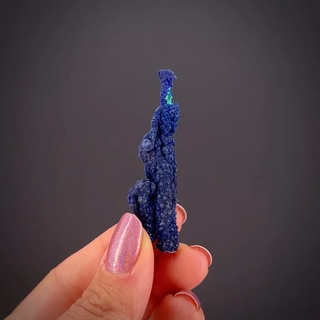 Azurite stalactite (1986 find) image