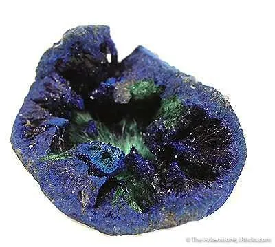 Azurite Vug With Acicular Malachite - image 2