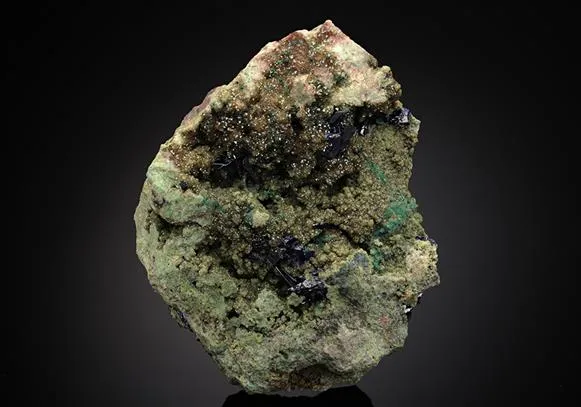 Azurite with Adamite - image 1