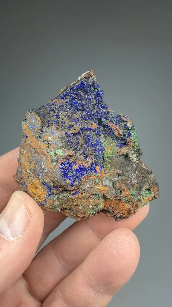 Azurite with Adamite, Mixite, Malachite - image 2
