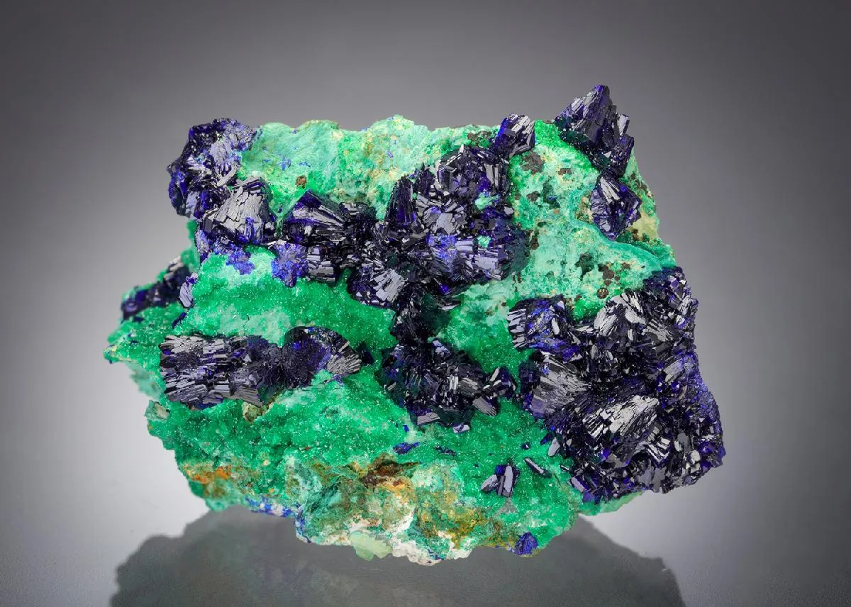 Azurite with Arsentsumebite - image 1