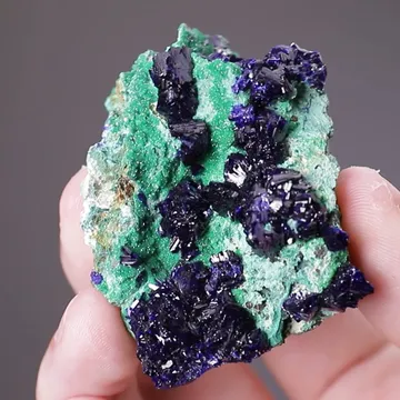 Azurite with Arsentsumebite