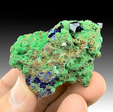 Azurite with Arsentsumebite