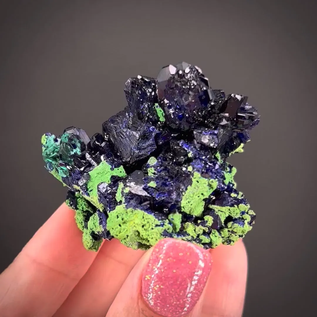 Azurite with Arsentsumebite - image 1