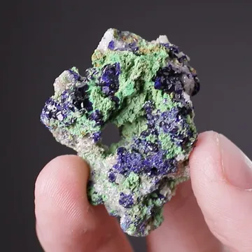 Azurite with Arsentsumebite