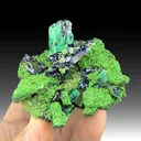 Azurite with Bayldonite after Mimetite and Malachite - image 1