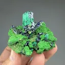 Azurite with Bayldonite after Mimetite and Malachite - image 2