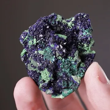 Azurite with Bayldonite and Malachite ps. after Azurite