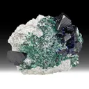 Azurite with Brochantite - image 1