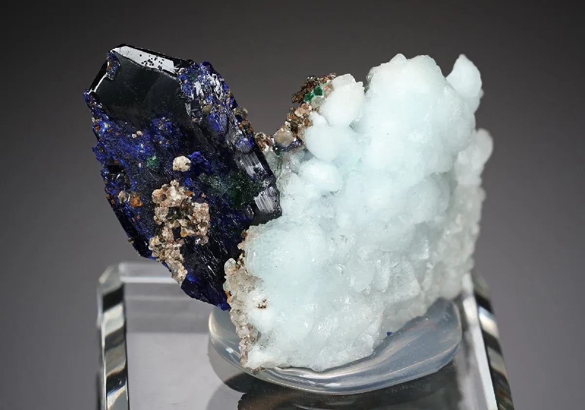 Azurite with Calcite - image 1