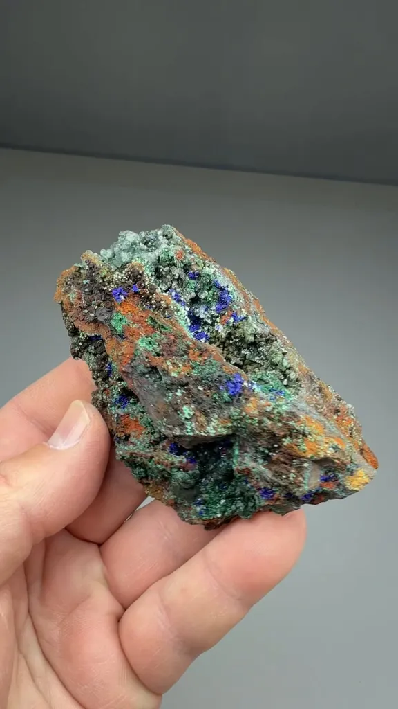 Azurite with Calcite, Malachite - image 2