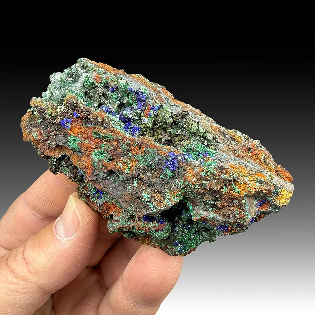 Azurite with Calcite, Malachite image