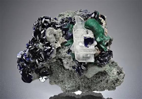 Azurite with Cerussite - image 1