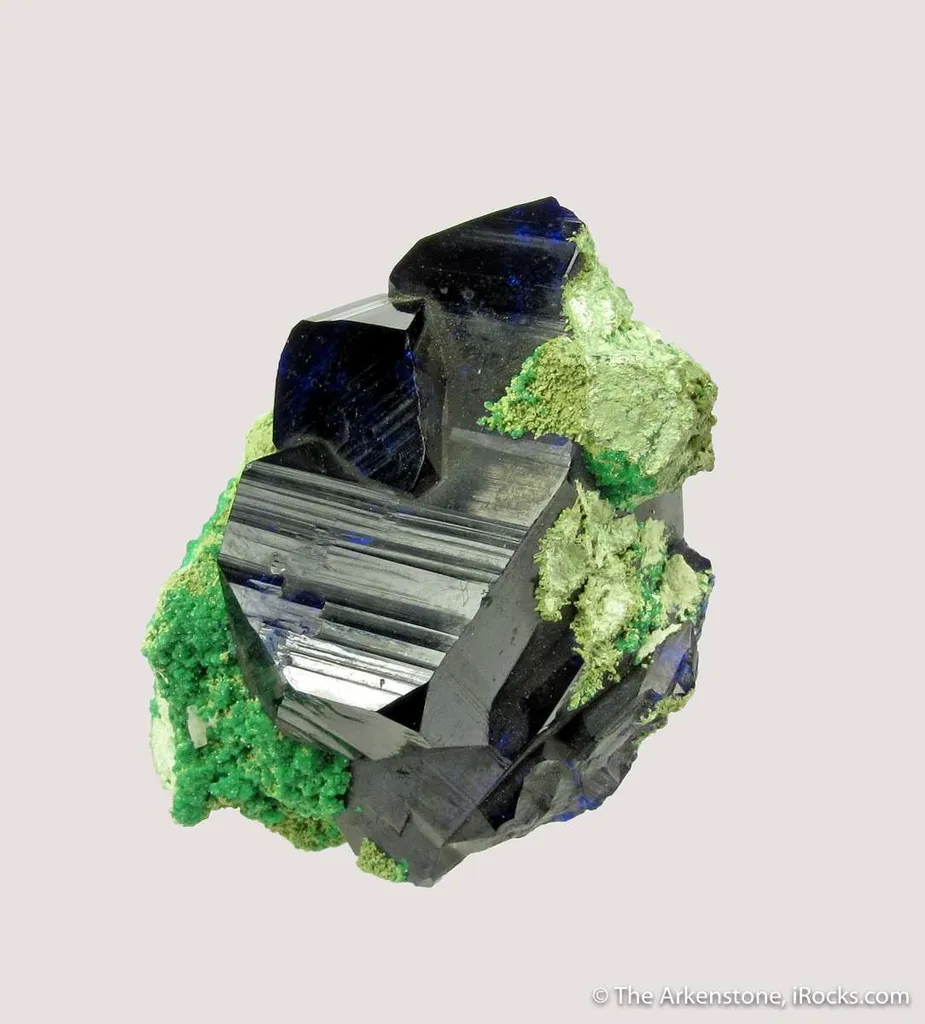 Azurite with Cerussite and Malachite image