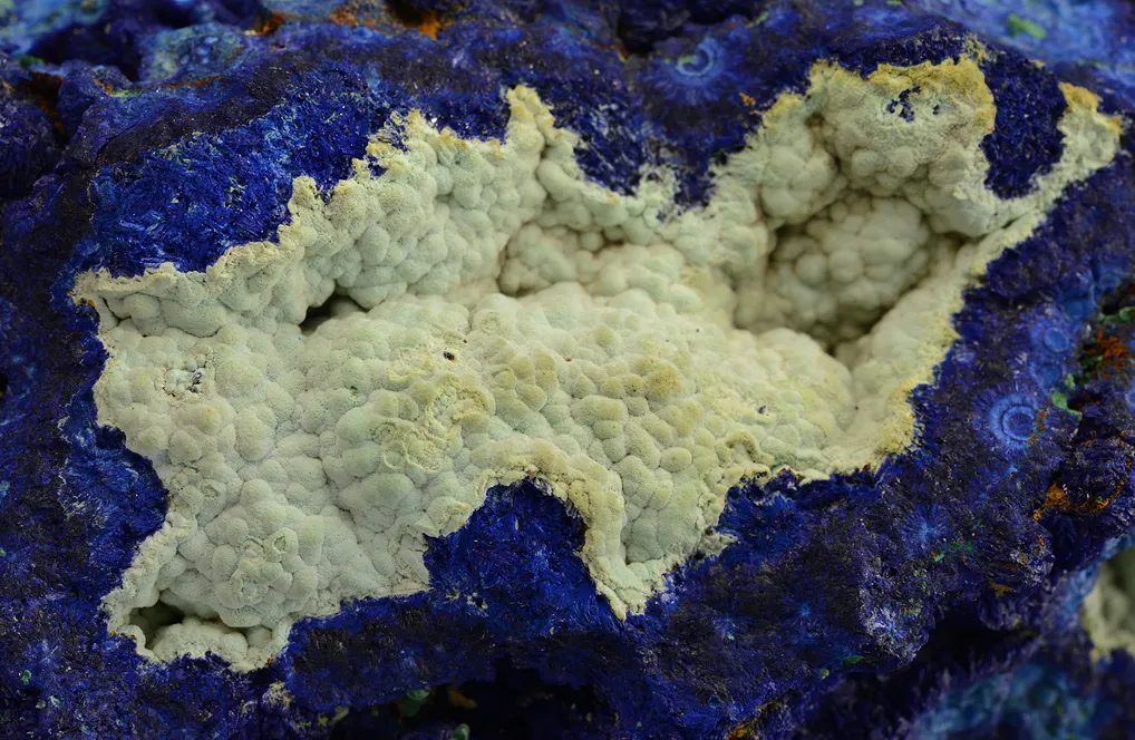 Azurite with Chalcoalumite and Malachite - image 2