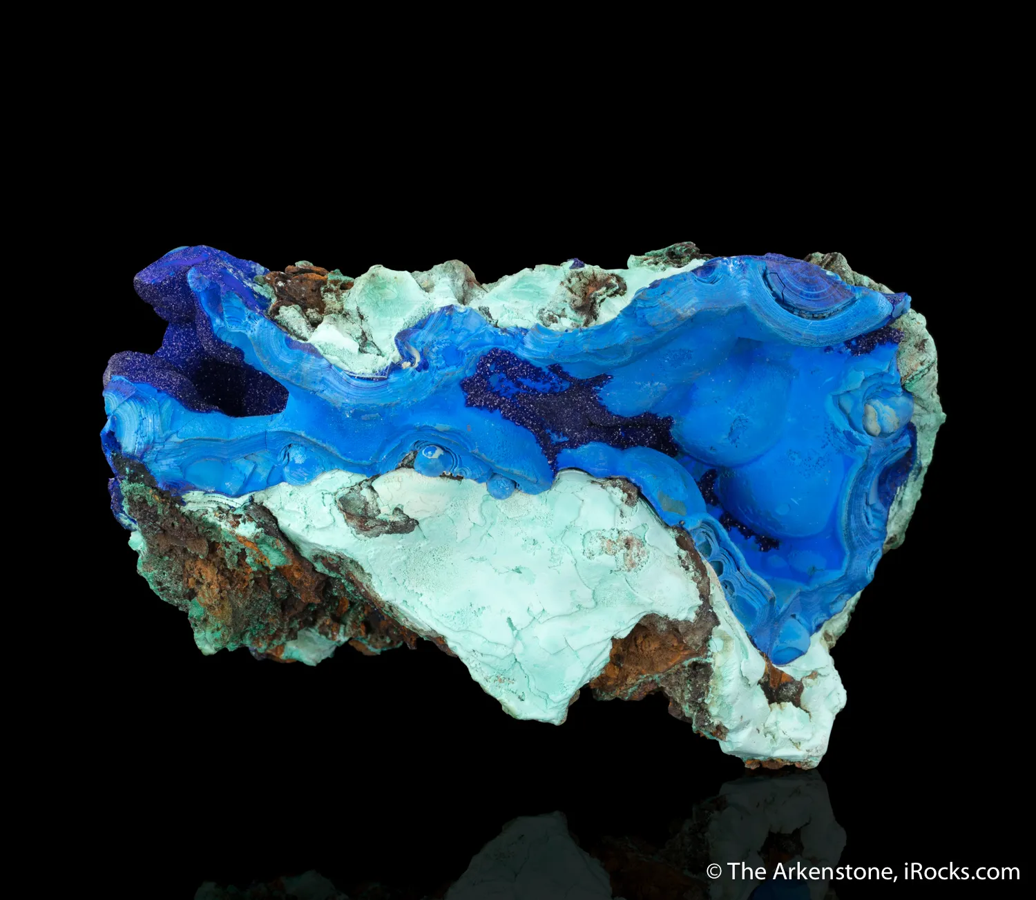 Azurite with Chalcoalunite - image 1
