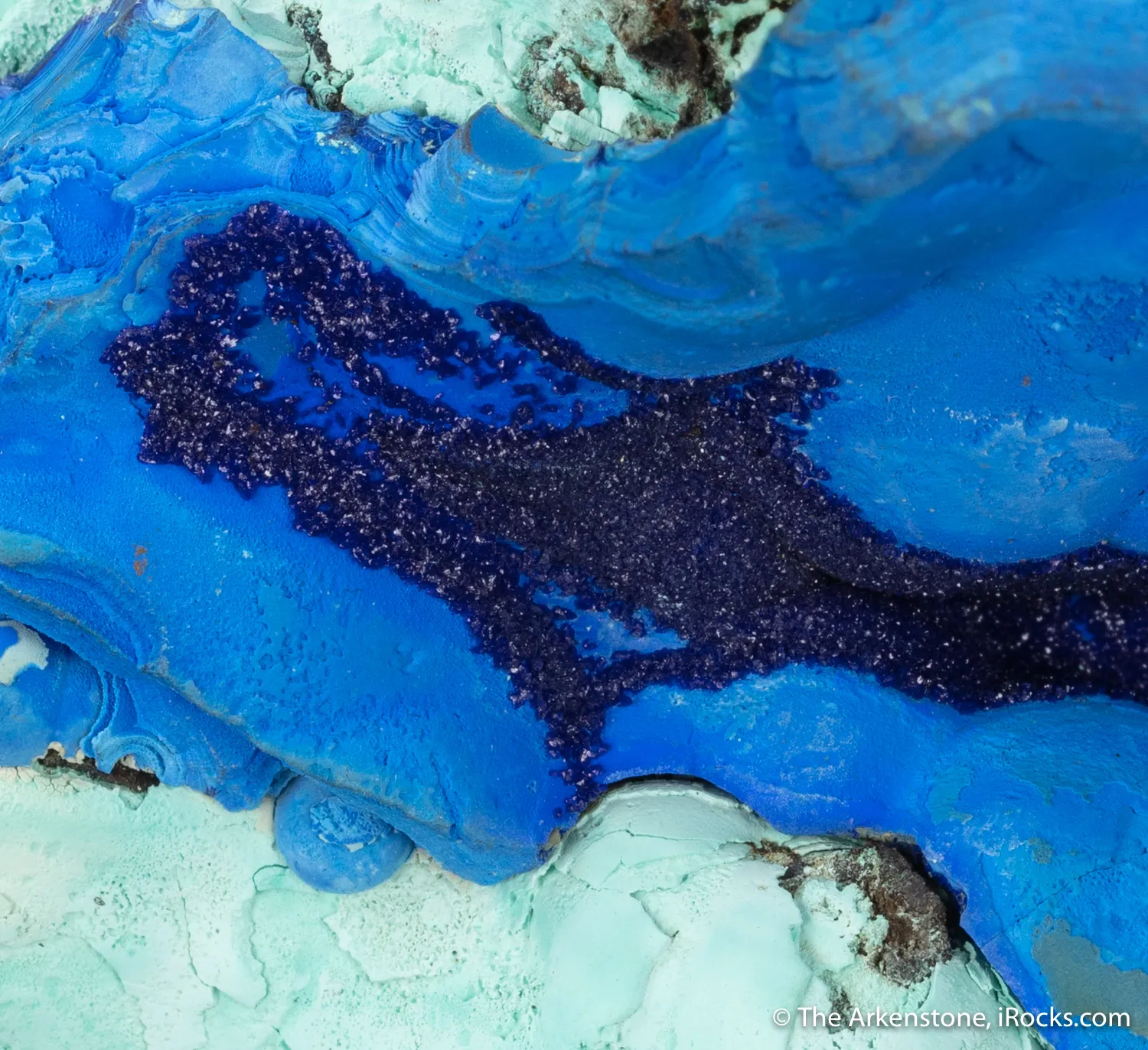 Azurite with Chalcoalunite - image 3