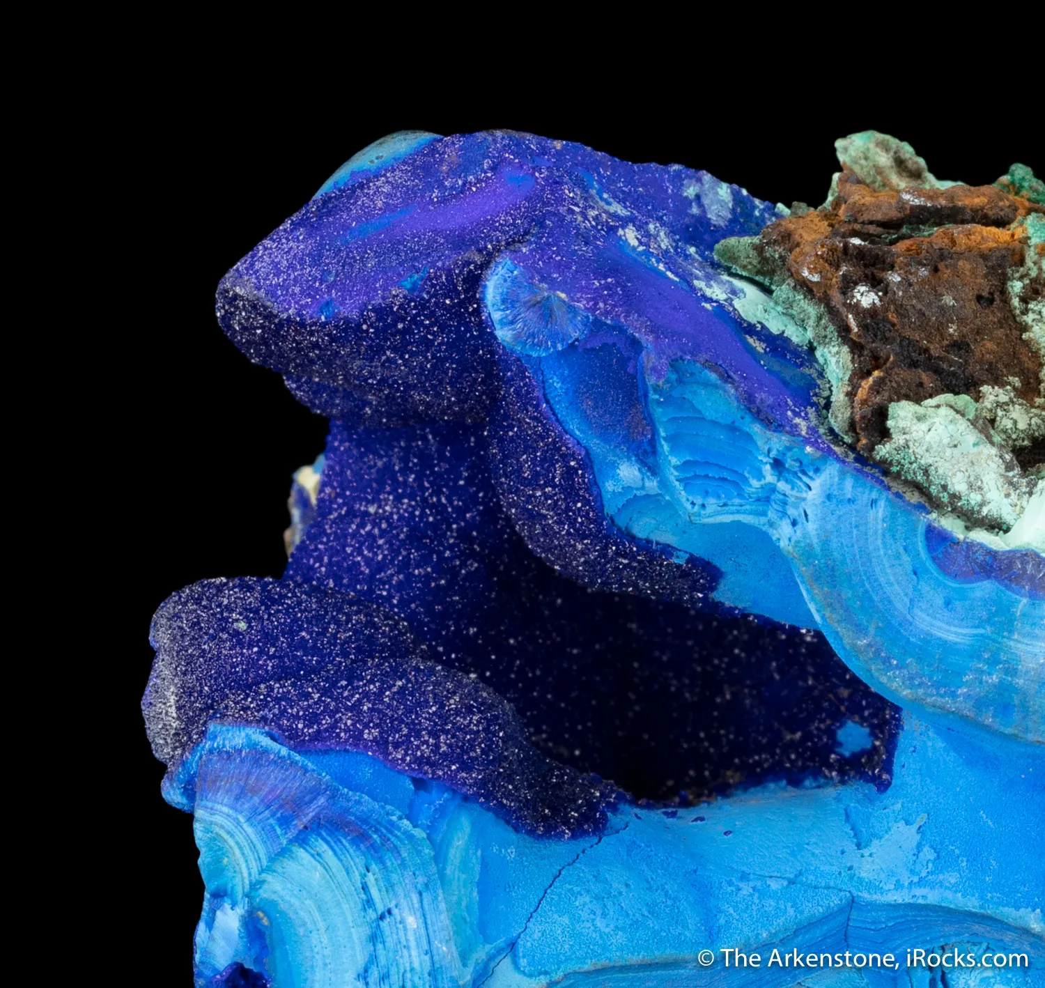 Azurite with Chalcoalunite - image 2