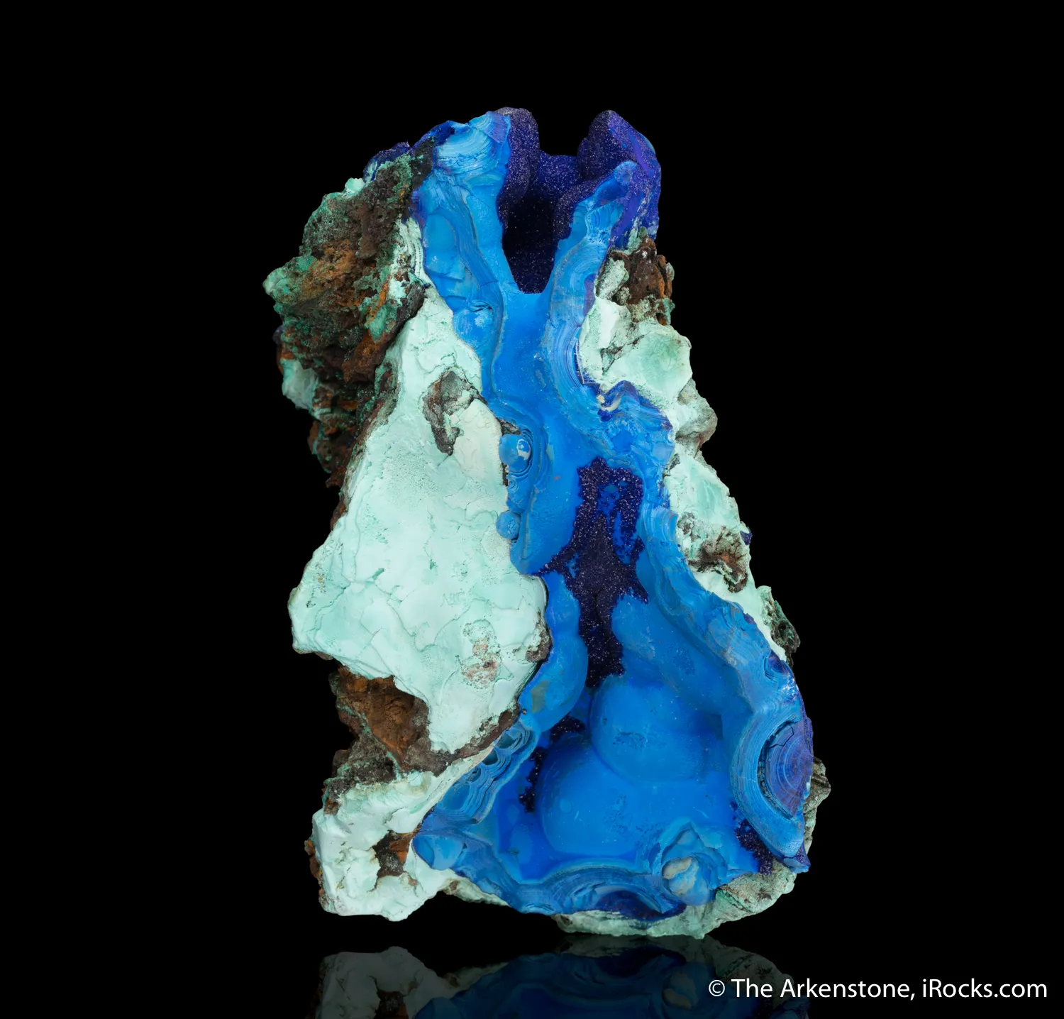 Azurite with Chalcoalunite - image 4