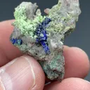Azurite with Conichalcite - image 2