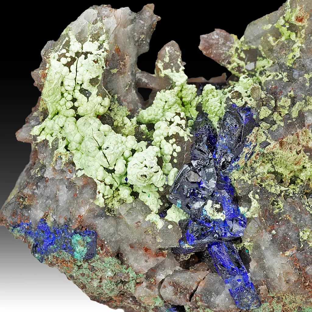 Azurite with Conichalcite image