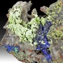 Azurite with Conichalcite - image 1