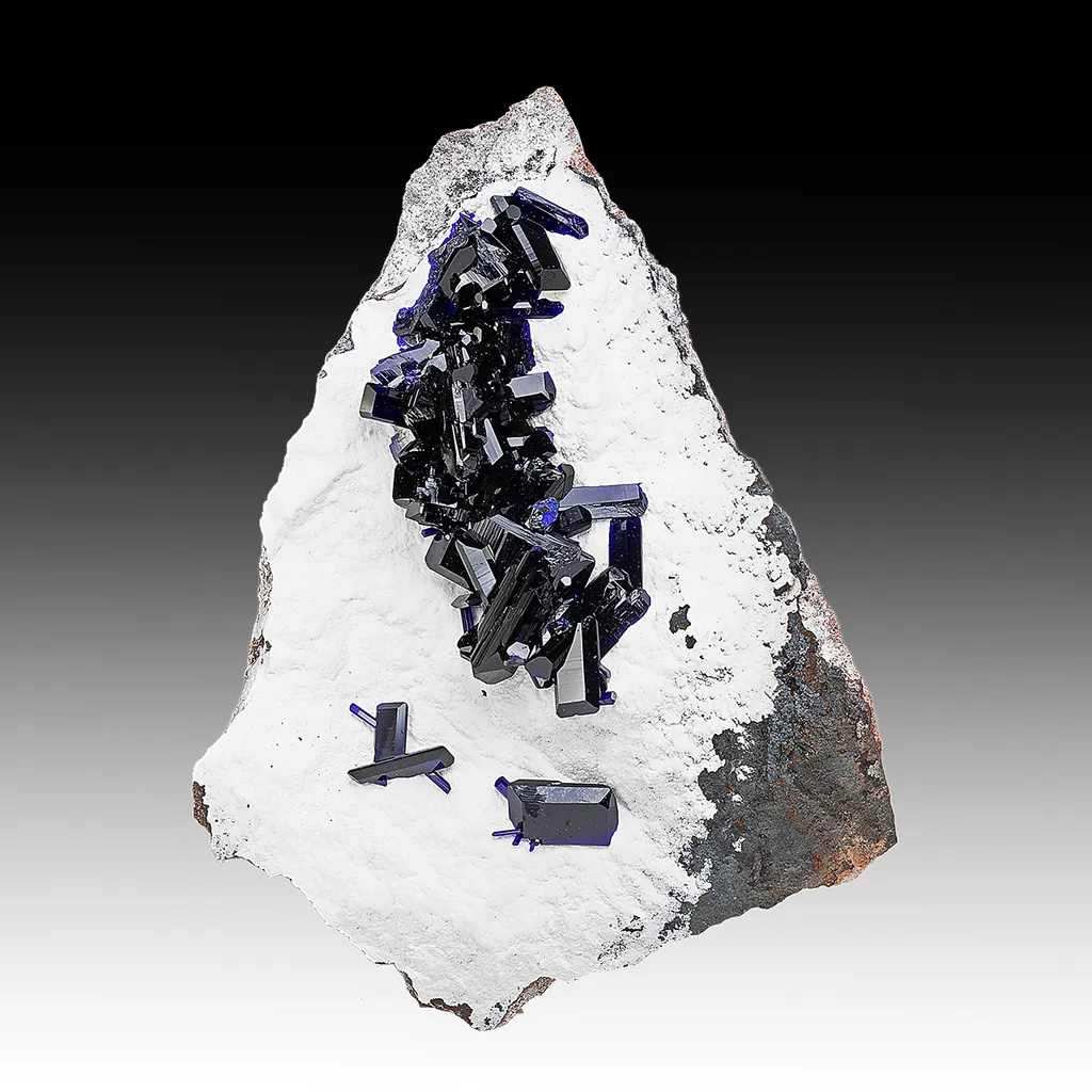 Azurite with Dickite image