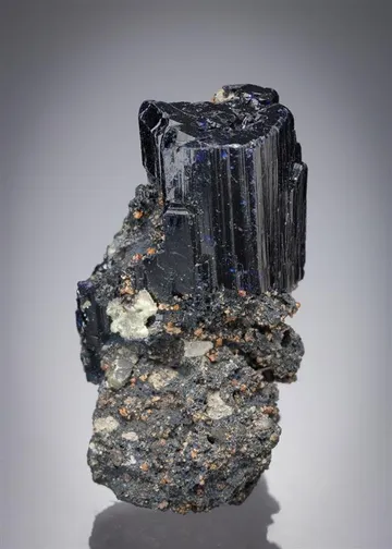 Azurite with Iodargyrite