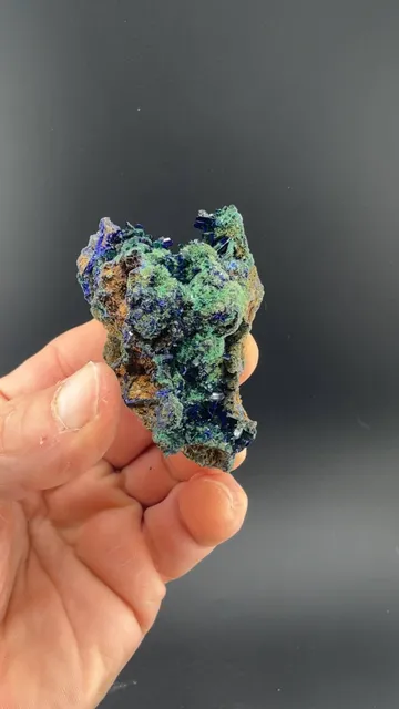 Azurite with Malachite