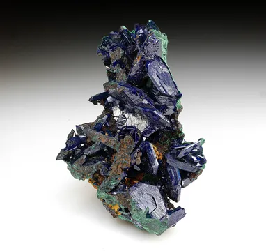 Azurite with Malachite