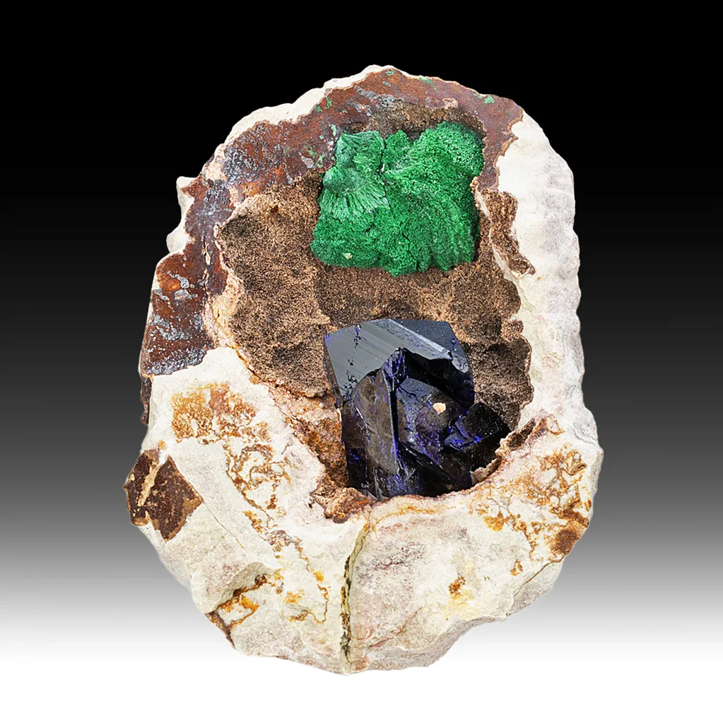Azurite with Malachite image