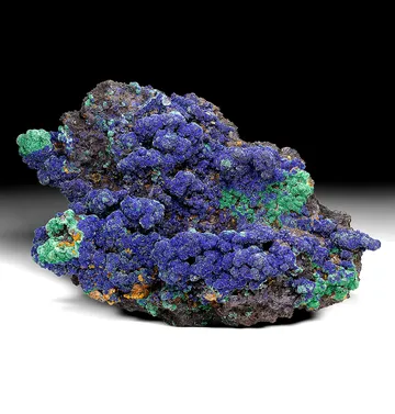 Azurite with Malachite