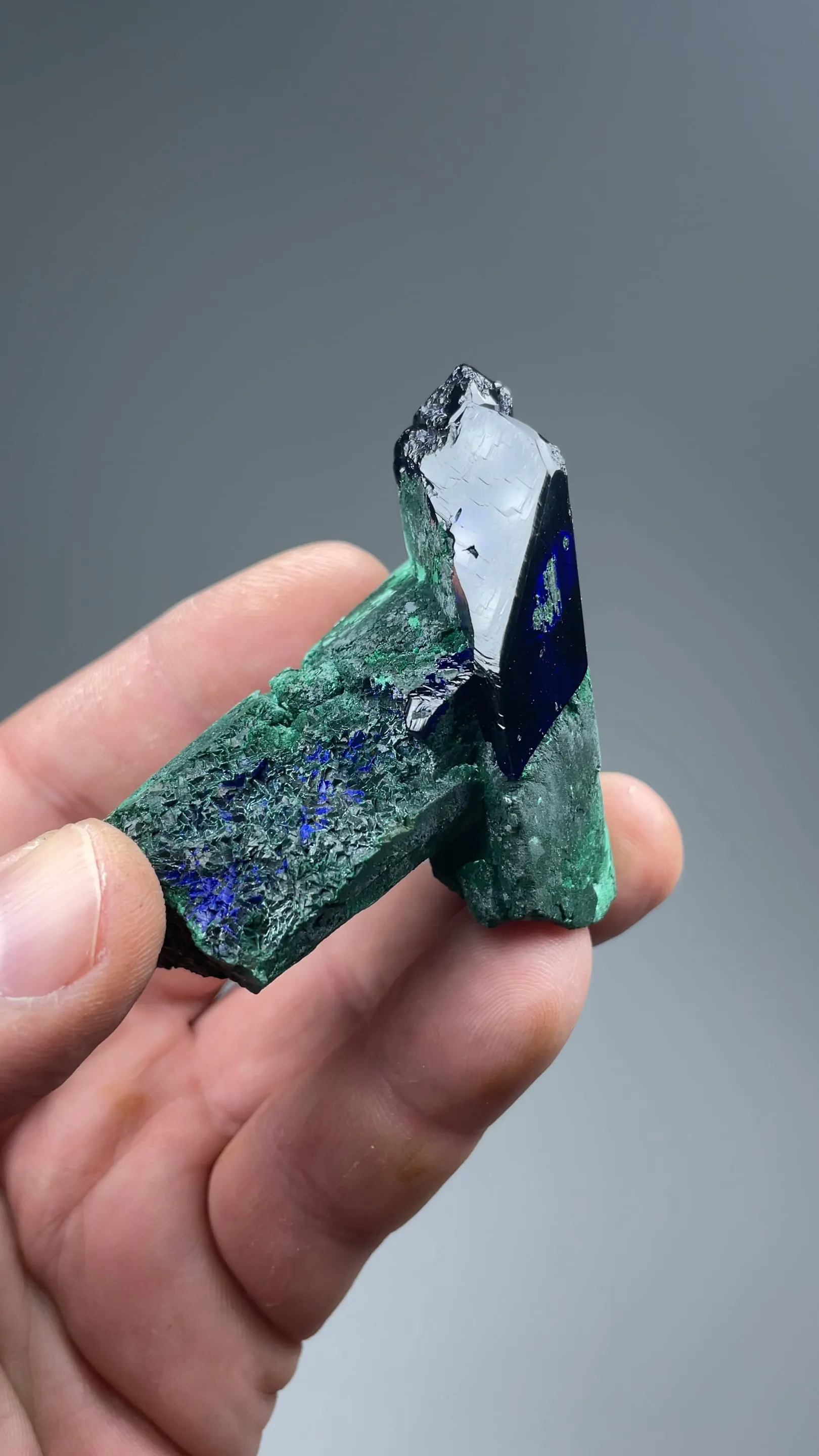 Azurite with Malachite after Azurite - image 2