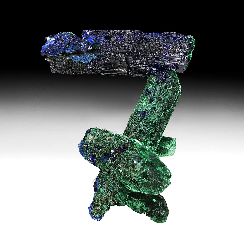 Azurite with Malachite after Azurite image