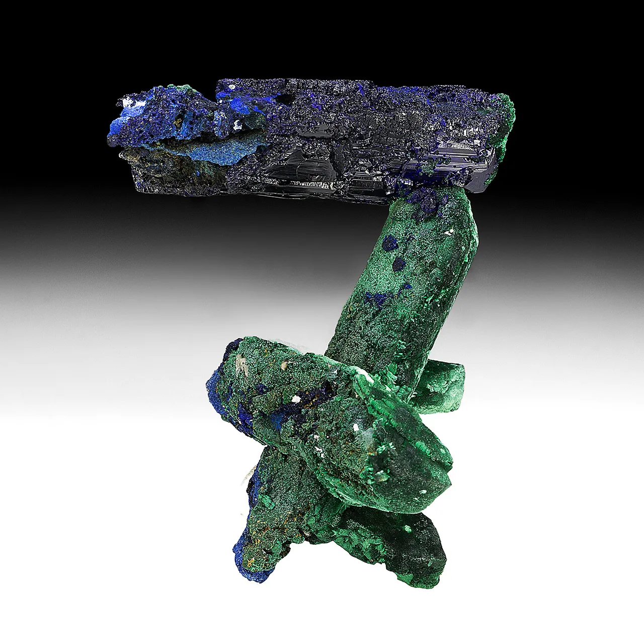 Azurite with Malachite after Azurite - image 1