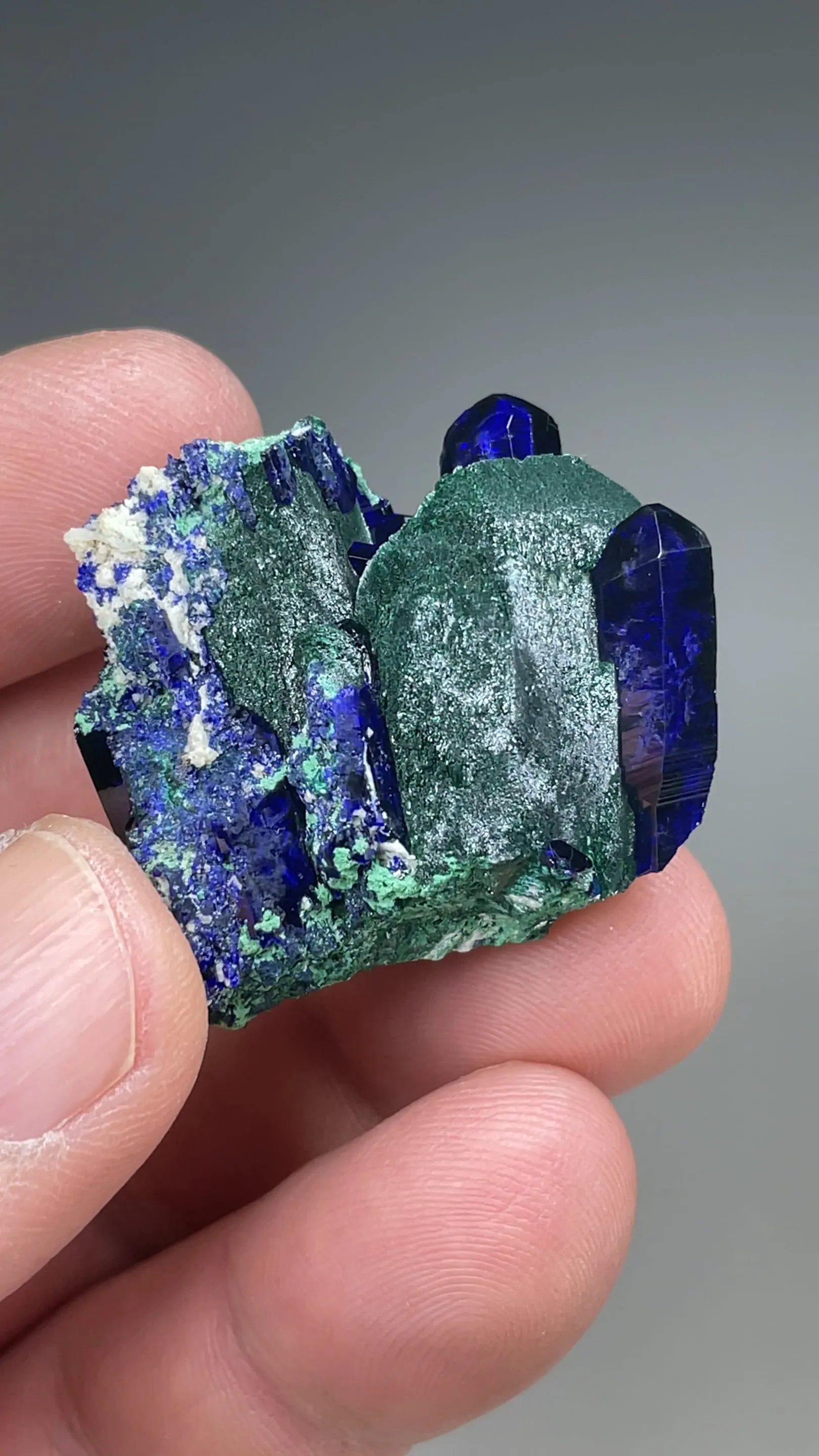 Azurite with Malachite after Azurite - image 2