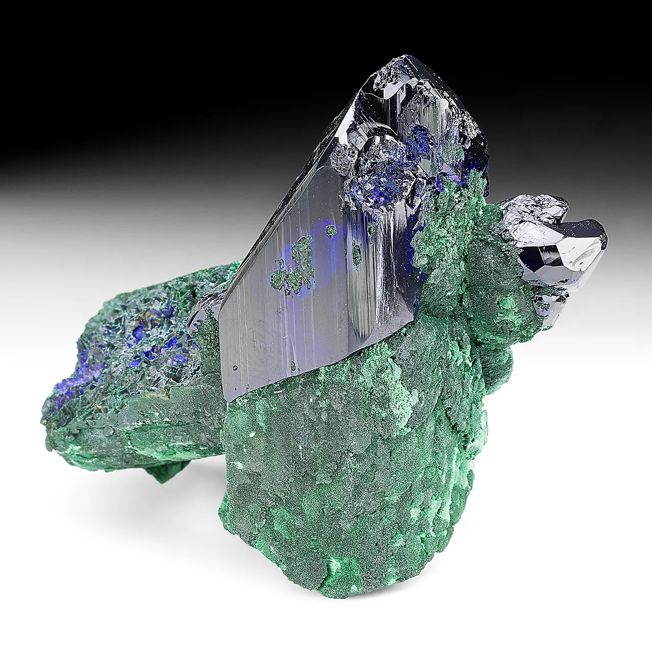Azurite with Malachite after Azurite - image 1