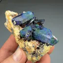 Azurite with Malachite after Azurite, Dolomite - image 2