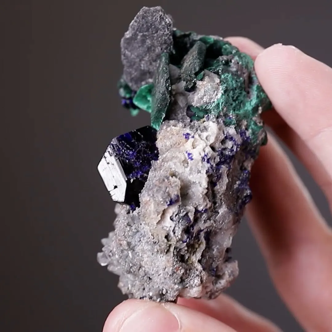 Azurite with Malachite after Azurite with Anglesite - image 2