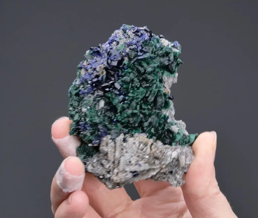 Azurite with Malachite and Anglesite - image 2