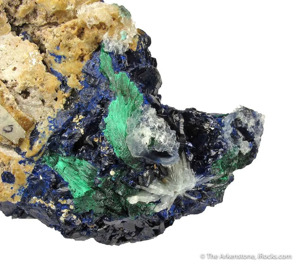 Azurite with Malachite and Baryte - image 4