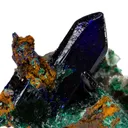 Azurite with Malachite and Calcite - image 5